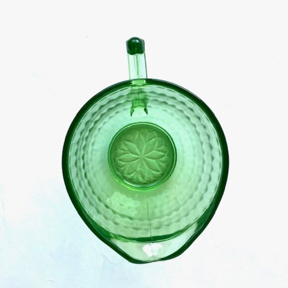 Vintage Green Glass Pitcher - Picture 2 of 3